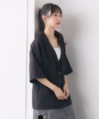 【レトロガール/RETRO GIRL】の【ゆるてろ】半袖JK ブラック|ID: prp329100004602972 ipo3291000000032734401