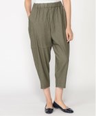 【パドカレ/pas de calais】の13-40-8411 リネンレーヨンストレッチ クロップドパンツ 44カーキ|ID: prp329100004602977 ipo3291000000032734541