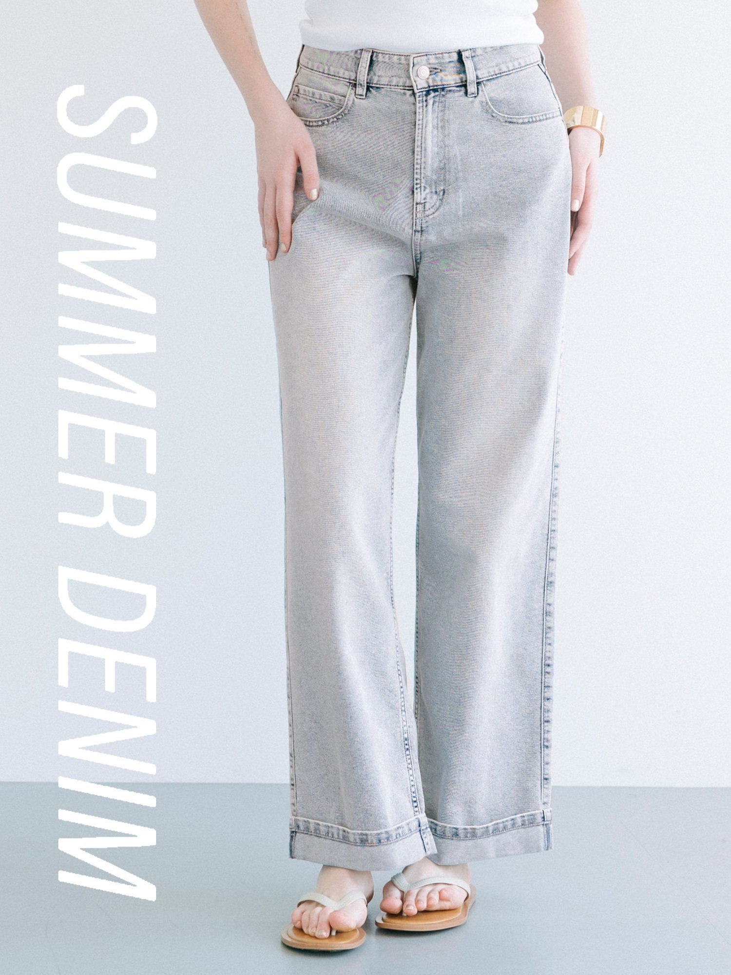 【コカ/COCA】のサマーデニムロールアップパンツ インテリア・キッズ・メンズ・レディースファッション・服の通販 founy(ファニー) 　ファッション　Fashion　レディースファッション　Fashion for Women　パンツ　Pants & Trousers　デニム　Denim, Jeans Material　ポケット　Pocket, Pocket Detail　Lt.blue|ID: prp329100004602980 ipo3291000000032734581