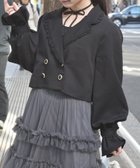 【アクシーズファム/axes femme】のプチフリルショートジャケット 黒|ID: prp329100004602984 ipo3291000000032734666