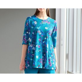 【リリアンビューティ/Liliane Burty】のフラワープリント ベア天竺プルオーバーTシャツ 人気、トレンドファッション・服の通販 founy(ファニー) ファッション Fashion レディースファッション Fashion for Women トップス・カットソー Cut & Sew Tops シャツ・ブラウス・オフィスカジュアル Elegant Blouses & Button-Ups ロングTシャツ・Tシャツ Longline T-Shirts & Tees カジュアルプルオーバー・ニットトップス Pullovers & Knit Tops / Casual Pullovers 花柄・フラワープリント・モチーフ Floral Prints & Motifs / Flower Pattern Tops エレガント 上品 Elegant スリット Slit, Slit Detail チュニック Tunic, Long Top フラワー Flower, Floral フレア Flare, Flared プリント Print, Printed Pattern ベスト Vest, Waistcoat おすすめ Recommended / Our Picks |ID:prp329100004603116
