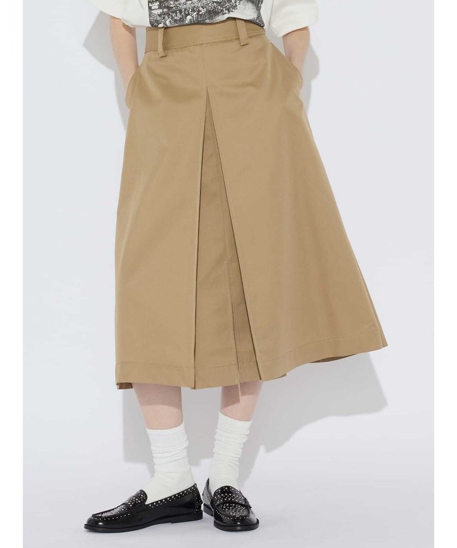 【アクアスキュータム/Aquascutum】のギャバジン トレンチスカート 人気、トレンドファッション・服の通販 founy(ファニー) 　ファッション　Fashion　レディースファッション　Fashion for Women　スカート　Skirts　コンパクト　Compact, Small Size　シャンブレー　Chambray, Denim-Like Fabric　スリット　Slit, Slit Detail　セットアップ　Set-Up, Coordinated Outfit　トレンチ　Trench, Trench Coat　フロント　Front, Front Design　おすすめ　Recommended / Our Picks　 other-1|ID: prp329100004603134 ipo3291000000032737101