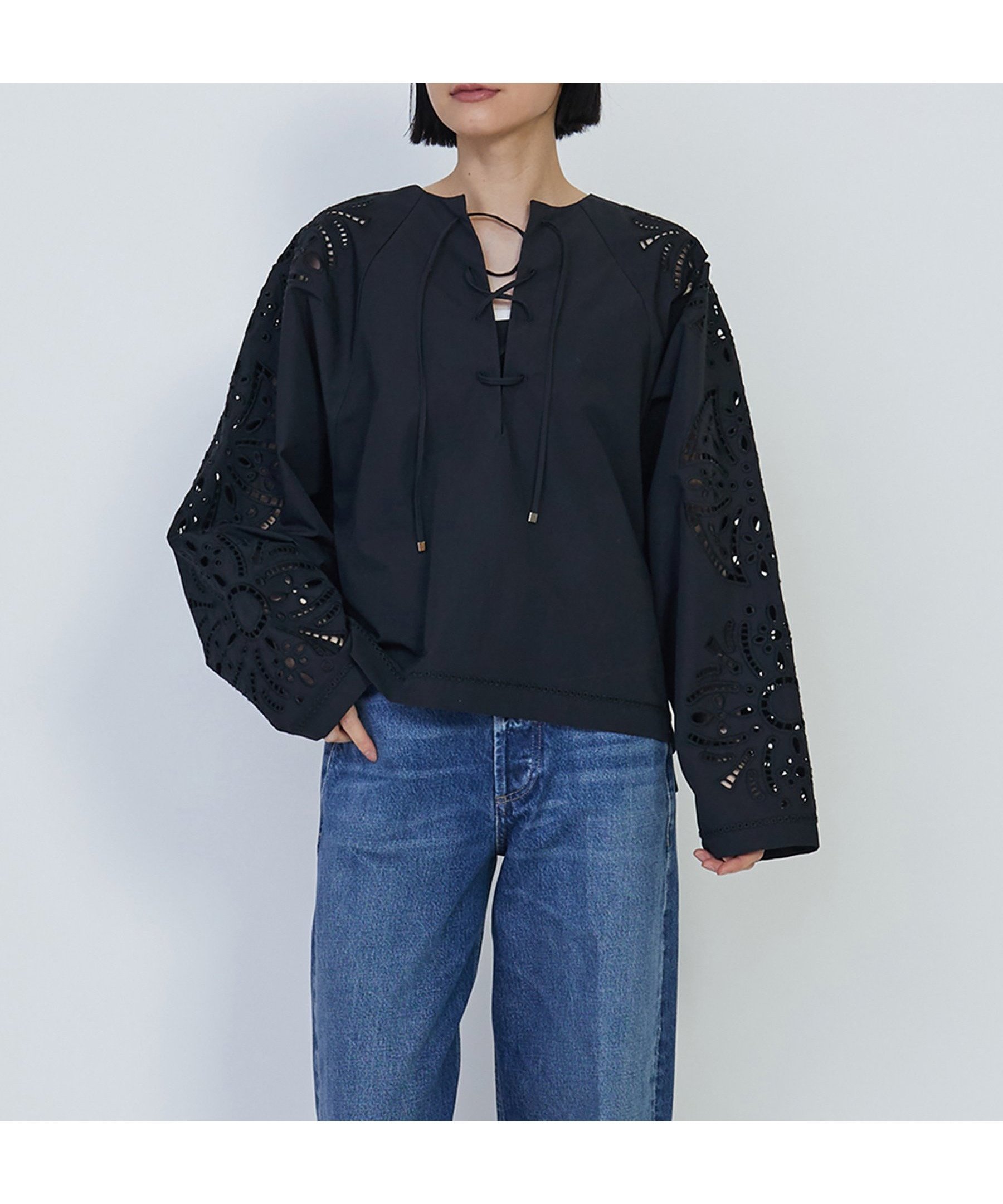 【その他のブランド/Other】のエンブロイダリーブラウス インテリア・キッズ・メンズ・レディースファッション・服の通販 founy(ファニー) 　ファッション　Fashion　メンズファッション　Fashion for Men　カットソー　Cut and Sewn Top　Black|ID: prp329100004603138 ipo3291000000032737196