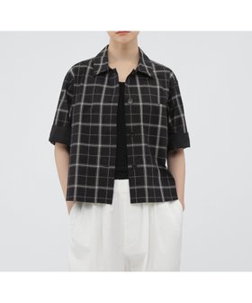 【マーガレットハウエル/MARGARET HOWELL】のCOTTON LINEN CHECK SHIRT 人気、トレンドファッション・服の通販 founy(ファニー) ファッション Fashion レディースファッション Fashion for Women トップス・カットソー Cut & Sew Tops シャツ・ブラウス・オフィスカジュアル Elegant Blouses & Button-Ups なめらか Smooth, Silky Texture チェック Check, Plaid, Tartan リネン Linen, Linen Fabric ロールアップ Roll-Up, Cuffed Hem 夏 Summer 無地 Plain, Solid Color 秋 Autumn |ID:prp329100004603158