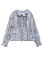 【ピンクハウス/PINK HOUSE】のSWAN LAKEプリントブラウス 人気、トレンドファッション・服の通販 founy(ファニー) ファッション Fashion レディースファッション Fashion for Women トップス・カットソー Cut & Sew Tops シャツ・ブラウス・オフィスカジュアル Elegant Blouses & Button-Ups フリル Frill, Ruffle プリント Print, Printed Pattern 春 Spring thumbnail フォグブルー|ID: prp329100004603167 ipo3291000000032737808