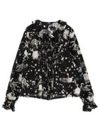 【ピンクハウス/PINK HOUSE】のSWAN LAKEプリントブラウス 人気、トレンドファッション・服の通販 founy(ファニー) ファッション Fashion レディースファッション Fashion for Women トップス・カットソー Cut & Sew Tops シャツ・ブラウス・オフィスカジュアル Elegant Blouses & Button-Ups フリル Frill, Ruffle プリント Print, Printed Pattern 春 Spring thumbnail クロ|ID: prp329100004603167 ipo3291000000032737809