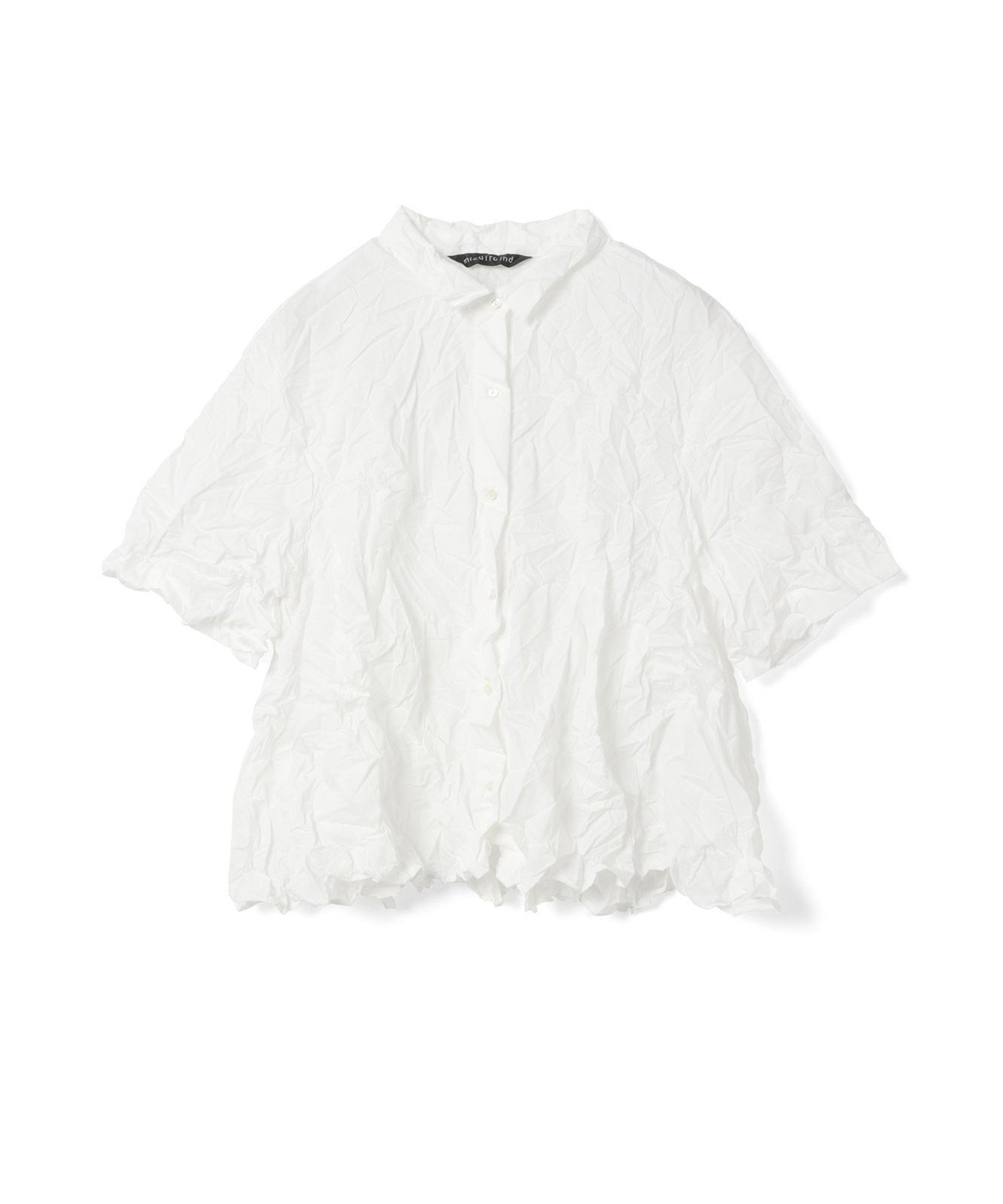 【マーコート/MARcourt】のmizuiro ind ワッシャープリーツフレアチェックシャツ インテリア・キッズ・メンズ・レディースファッション・服の通販 founy(ファニー) 　ファッション　Fashion　レディースファッション　Fashion for Women　トップス・カットソー　Cut & Sew Tops　シャツ・ブラウス・オフィスカジュアル　Elegant Blouses & Button-Ups　コンパクト　Compact, Small Size　ストライプ　Stripe, Striped Pattern　チェック　Check, Plaid, Tartan　ポケット　Pocket, Pocket Detail　レギュラー　Regular, Standard Fit　ワッシャー　Washer, Crinkled Finish　無地　Plain, Solid Color　オフホワイト|ID: prp329100004603207 ipo3291000000032738401