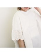 【サマンサモスモス/Samansa Mos2】の袖レースギャザーカットソー オフホワイト|ID: prp329100004603235 ipo3291000000032739380