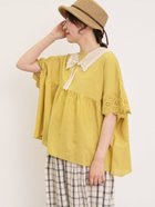 【サマンサモスモス/Samansa Mos2】の袖レースギャザーカットソー イエロー|ID: prp329100004603235 ipo3291000000032739384