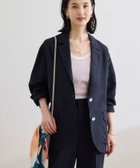 【ロペ/ROPE'】のレーヨンリネン ライトジャケット【セットアップパンツ・ワンピース対応】 ネイビー(40)|ID: prp329100004603240 ipo3291000000032739534