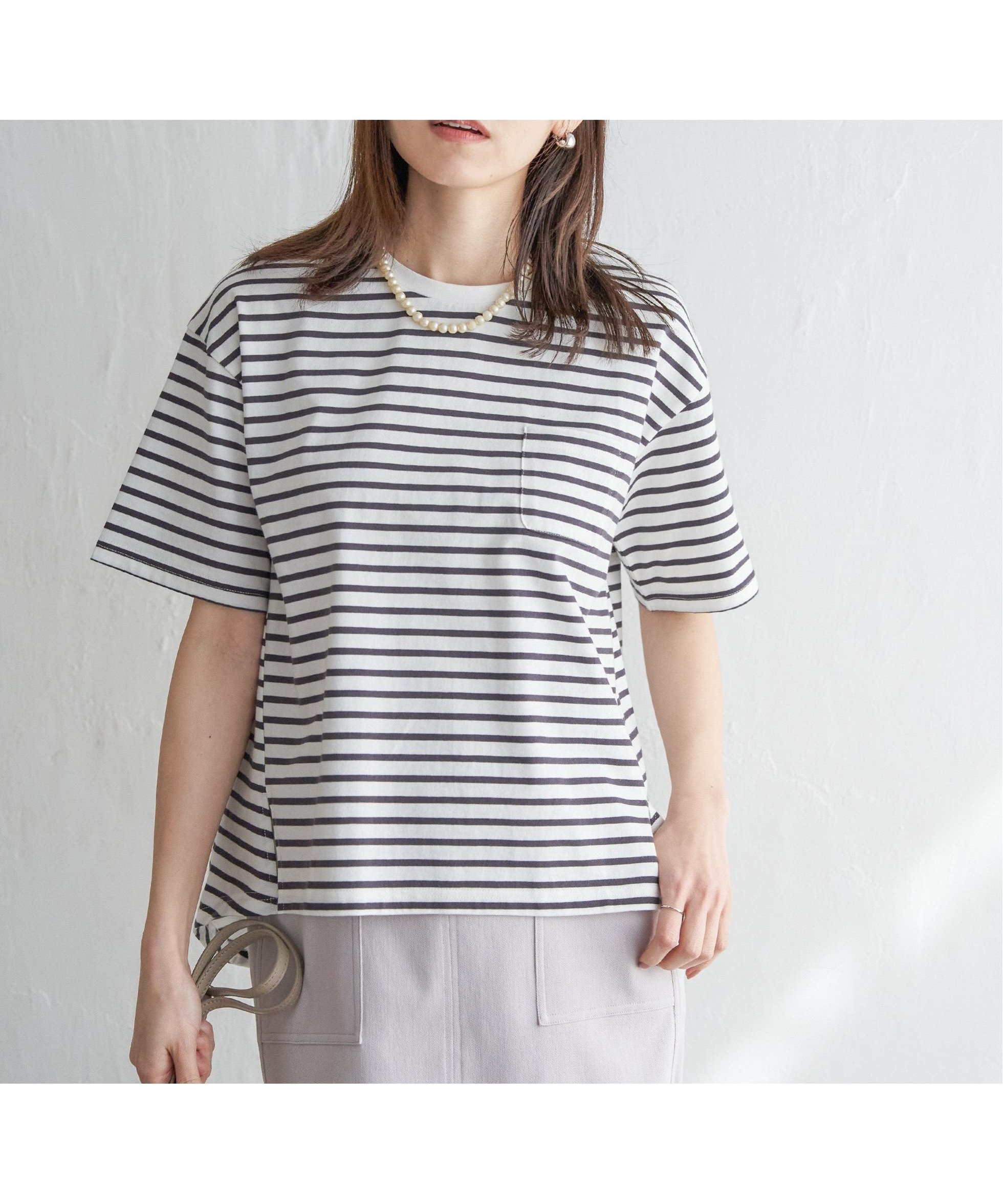 【イッカ/ikka】のコットンUSA半袖ポケットTシャツ インテリア・キッズ・メンズ・レディースファッション・服の通販 founy(ファニー) 　ファッション　Fashion　レディースファッション　Fashion for Women　トップス・カットソー　Cut & Sew Tops　シャツ・ブラウス・オフィスカジュアル　Elegant Blouses & Button-Ups　ロングTシャツ・Tシャツ　Longline T-Shirts & Tees　おすすめ　Recommended / Our Picks　カットソー　Cut and Sewn Top　シンプル　Simple, Minimal　スリット　Slit, Slit Detail　ポケット　Pocket, Pocket Detail　リラックス　Relax, Relaxed Fit　半袖　Short Sleeve, Half Sleeve　定番　Standard, Basic Item　ホワイト|ID: prp329100004603241 ipo3291000000032739549
