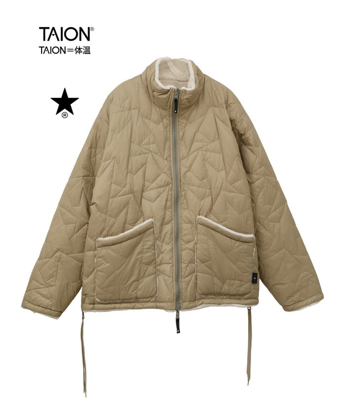 【コンバーストウキョウ/CONVERSE TOKYO】の【TAION】MILITARY STAR QUILTING BOA REVERSIBLE STAND JACKET(UNISEX) インテリア・キッズ・メンズ・レディースファッション・服の通販 founy(ファニー) https://founy.com/ ファッション Fashion レディースファッション Fashion for Women アウター Coat / Outerwear Collection レディースジャケット・軽アウター Jackets アウトドア Outdoor Clothing キルティング Quilted, Quilting ジャケット Jacket, Outerwear スタンド Stand Collar, Upright Stand スリット Slit, Slit Detail タフタ Taffeta, Structured Fabric ダウン Down, Puffer フロント Front, Front Design ボトム Bottoms, Lower Wear ポケット Pocket, Pocket Detail 別注 Limited Edition, Custom Order モチーフ Motif, Design Theme ユニセックス Unisex, Genderless リバーシブル Reversible, Two-Sided レース Lace, Lace Fabric 冬 Winter / This Winter |ID: prp329100004603244 ipo3291000000032739601