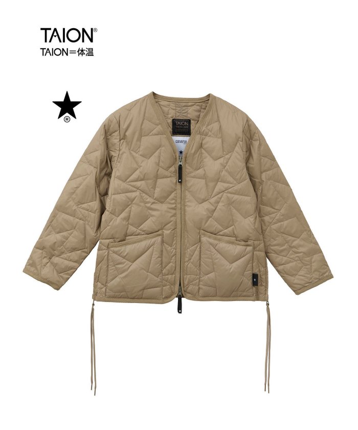 【コンバーストウキョウ/CONVERSE TOKYO】の【TAION】MILITARY STAR QUILTING JACKET(KIDS) インテリア・キッズ・メンズ・レディースファッション・服の通販 founy(ファニー) https://founy.com/ ファッション Fashion レディースファッション Fashion for Women アウター Coat / Outerwear Collection レディースジャケット・軽アウター Jackets キルティング Quilted, Quilting コンパクト Compact, Small Size スリット Slit, Slit Detail ダウン Down, Puffer ボトム Bottoms, Lower Wear ポケット Pocket, Pocket Detail ミリタリー Military, Army Style モチーフ Motif, Design Theme リップ Lip, Lip Motif レース Lace, Lace Fabric 旅行 Travel |ID: prp329100004603248 ipo3291000000032739658