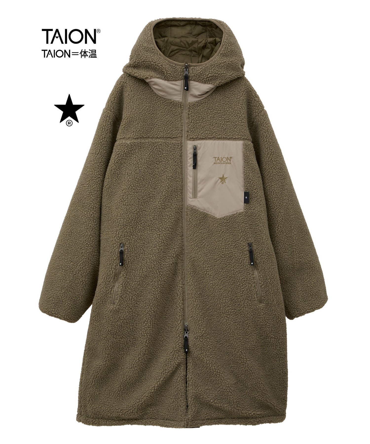 【コンバーストウキョウ/CONVERSE TOKYO】の【TAION】MILITARY STAR QUILTING BOA REVERSIBLE COAT(UNISEX) 人気、トレンドファッション・服の通販 founy(ファニー) 　ファッション　Fashion　レディースファッション　Fashion for Women　アウター　Coat / Outerwear Collection　コート・ロングコート・ピーコート　Long Coats, Peacoats & More　アウトドア　Outdoor Clothing　キルティング　Quilted, Quilting　グラフィック　Graphic, Graphic Design　コラボ　Collaboration, Collab　タフタ　Taffeta, Structured Fabric　ダウン　Down, Puffer　フェミニン　Feminine, Girly　フロント　Front, Front Design　ポケット　Pocket, Pocket Detail　別注　Limited Edition, Custom Order　ミックス　Mix, Mixed Style　モチーフ　Motif, Design Theme　ユニセックス　Unisex, Genderless　リバーシブル　Reversible, Two-Sided　冬　Winter / This Winter　おすすめ　Recommended / Our Picks　 other-1|ID: prp329100004603249 ipo3291000000032739677