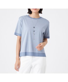 【トランスワーク/TRANS WORK】の【ウォッシャブル】セーターマシン 人気、トレンドファッション・服の通販 founy(ファニー) ファッション Fashion レディースファッション Fashion for Women ウォッシャブル Machine Washable エレガント 上品 Elegant カットソー Cut and Sewn Top シルケット Silket, Silky Cotton セーター Sweater, Knitwear ボーダー Border, Stripe リラックス Relax, Relaxed Fit 夏 Summer 春 Spring |ID:prp329100004603252