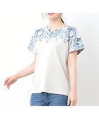 【ローラアシュレイ/LAURA ASHLEY】の【接触冷感/コットン100%】ローズモア柄 ラインTシャツ 人気、トレンドファッション・服の通販 founy(ファニー) ファッション Fashion レディースファッション Fashion for Women トップス・カットソー Cut & Sew Tops シャツ・ブラウス・オフィスカジュアル Elegant Blouses & Button-Ups ロングTシャツ・Tシャツ Longline T-Shirts & Tees おすすめ Recommended / Our Picks プリント Print, Printed Pattern 人気 Popular, Best Seller thumbnail グレー|ID: prp329100004603272 ipo3291000000032740743