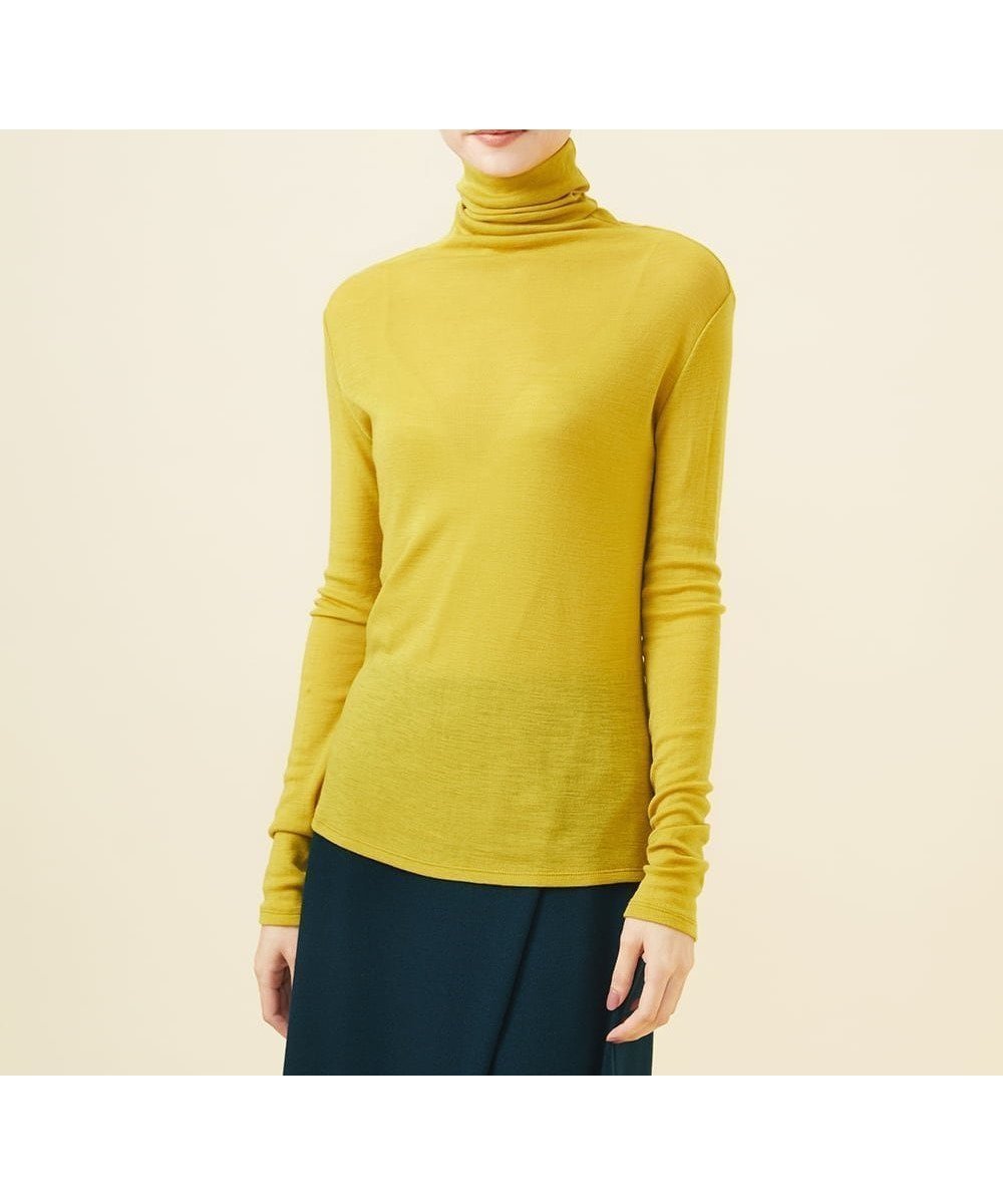 【シビラ/SYBILLA】のハイネックウールカットソー インテリア・キッズ・メンズ・レディースファッション・服の通販 founy(ファニー) 　ファッション　Fashion　レディースファッション　Fashion for Women　トップス・カットソー　Cut & Sew Tops　カットソー・ベーシックTシャツ　Cut-and-Sewn Tops / Stretch Tees & Basics　インナー　Innerwear　コンパクト　Compact, Small Size　シンプル　Simple, Minimal　スマート　Smart, Elegant　タートルネック　Turtleneck, High Neck　フィット　Fit, Slim Fit　人気　Popular, Best Seller　定番　Standard, Basic Item　A/W・秋冬　Autumn/Winter　イエロー|ID: prp329100004603278 ipo3291000000032740877