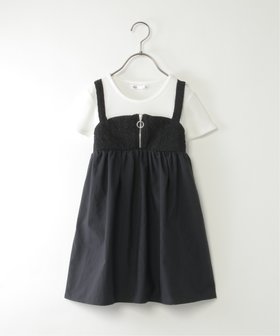 【イッカ/ikka / KIDS】のフクレジャカード切り替えジップ使いワンピース(120~160cm) 人気、トレンドファッション・服の通販 founy(ファニー) ファッション Fashion キッズファッション Fashion for Kids ワンピース Dresses シャーリング Shirring, Ruched ジップ Zip, Zipper テレコ Ribbed, Rib Stitch ドッキング Docking, Mixed Material |ID:prp329100004603293