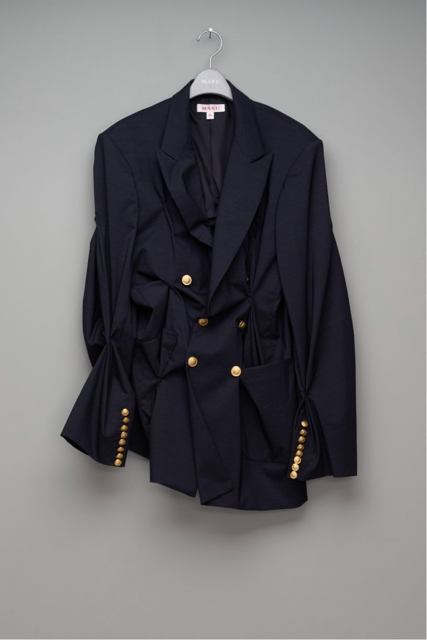【エムエーエスユー/MASU / MEN】の【25SS】 MASU WARP BLAZER インテリア・キッズ・メンズ・レディースファッション・服の通販 founy(ファニー) 　ファッション　Fashion　メンズファッション　Fashion for Men　2025年　2025　2025春夏・S/S　Spring/Summer 2025 SS25　クラシック　Classic, Timeless Style　ジーンズ　Jeans, Denim Pants　スーツ　Suit, Formalwear　ランダム　Random, Irregular　NAVY|ID: prp329100004603308 ipo3291000000032741788