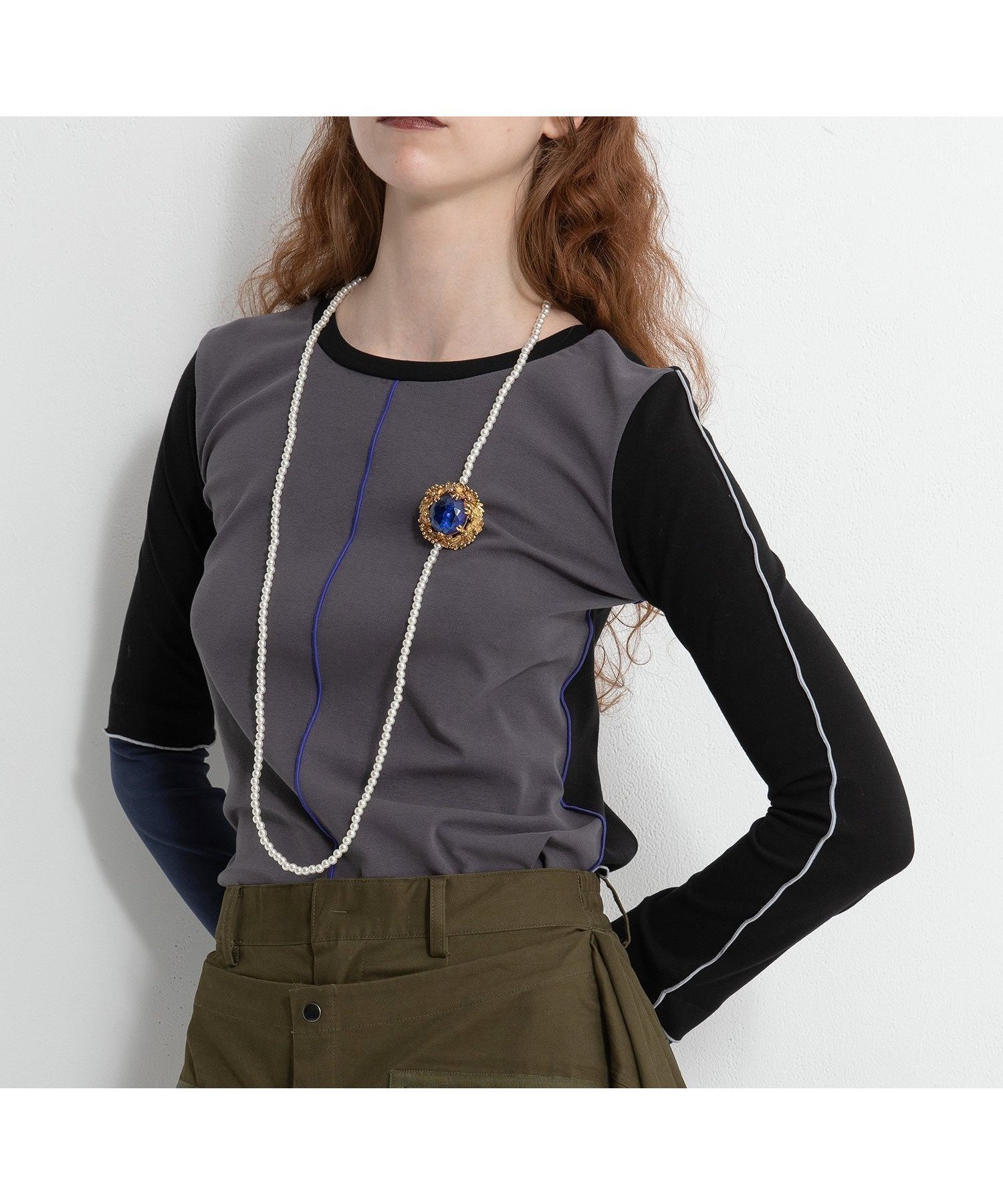 【アウラアイラ/AULA AILA】のCOLOR BLOCK TOPS インテリア・キッズ・メンズ・レディースファッション・服の通販 founy(ファニー) 　ファッション　Fashion　レディースファッション　Fashion for Women　トップス・カットソー　Cut & Sew Tops　冬　Winter / This Winter　A/W・秋冬　Autumn/Winter　BLACK×GRAY|ID: prp329100004603311 ipo3291000000032741855