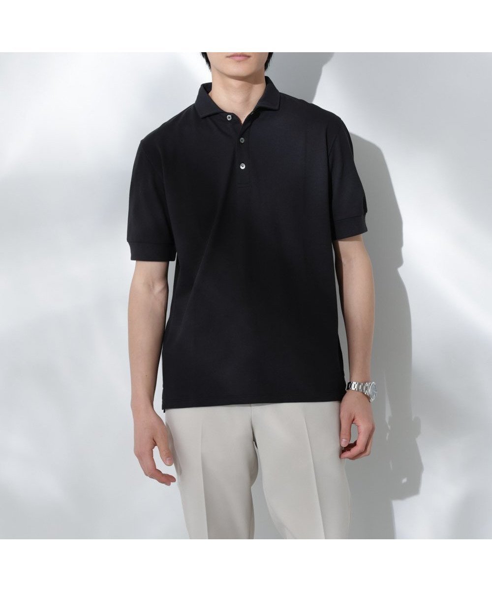 【ナノ ユニバース/nano universe / MEN】のWEB限定/Anti Soaked ポロシャツ/カッタウェイ インテリア・キッズ・メンズ・レディースファッション・服の通販 founy(ファニー) 　ファッション　Fashion　メンズファッション　Fashion for Men　インナー　Innerwear　吸水　Absorbent, Quick-Dry　ジャケット　Jacket, Outerwear　定番　Standard, Basic Item　ベーシック　Basic, Essential　ポロシャツ　Polo Shirt, Collared Tee　ミドル　Middle Length, Mid Height　ビジネス 仕事 通勤　Business / Work / Commuting　2025年　2025　2025春夏・S/S　Spring/Summer 2025 SS25　ブラック|ID: prp329100004603332 ipo3291000000032742659