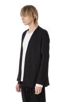 【アタッチメント/ATTACHMENT / MEN】のポリエステルストレッチリブ ノーカラーカーディガン BLACK|ID: prp329100004603340 ipo3291000000032742724