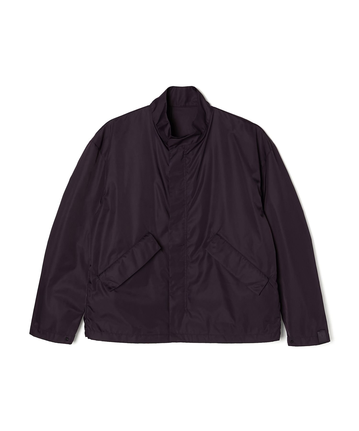 【エヌ.ハリウッド/N.HOOLYWOOD / MEN】のSTAND COLLAR BLOUSON インテリア・キッズ・メンズ・レディースファッション・服の通販 founy(ファニー) 　ファッション　Fashion　メンズファッション　Fashion for Men　コレクション　Collection, Seasonal Line　今季　This Season, Current Season　ショート　Short, Short Length　シンプル　Simple, Minimal　ジャケット　Jacket, Outerwear　スタンド　Stand Collar, Upright Stand　スピンドル　Spindle, Drawcord　スリーブ　Sleeve, Long Sleeve / Short Sleeve　ドット　Polka Dot, Dot Pattern　フォルム　Silhouette, Form　フロント　Front, Front Design　ブルゾン　Blouson, Bomber Jacket　ボックス　Boxy, Box Shape　モダン　Modern, Contemporary　モッズコート　Mods Coat, Military Parka　NAVY|ID: prp329100004603348 ipo3291000000032742855