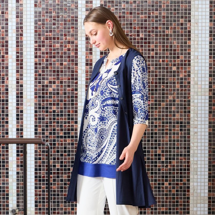 【リリアンビューティ/Liliane Burty】のウォッシャブルシアーコットン ロングベスト インテリア・キッズ・メンズ・レディースファッション・服の通販 founy(ファニー) https://founy.com/ ファッション Fashion レディースファッション Fashion for Women アウター Coat / Outerwear Collection トップス・カットソー Cut & Sew Tops ベスト&ジレ / 重ね着スタイル Vests & Gilets カットソー Cut and Sewn Top サマー Summer, Summer Style シンプル Simple, Minimal ジャケット Jacket, Outerwear スリット Slit, Slit Detail ベスト Vest, Waistcoat ポケット Pocket, Pocket Detail ロング Long, Long-Length 夏 Summer |ID: prp329100004603358 ipo3291000000032742938