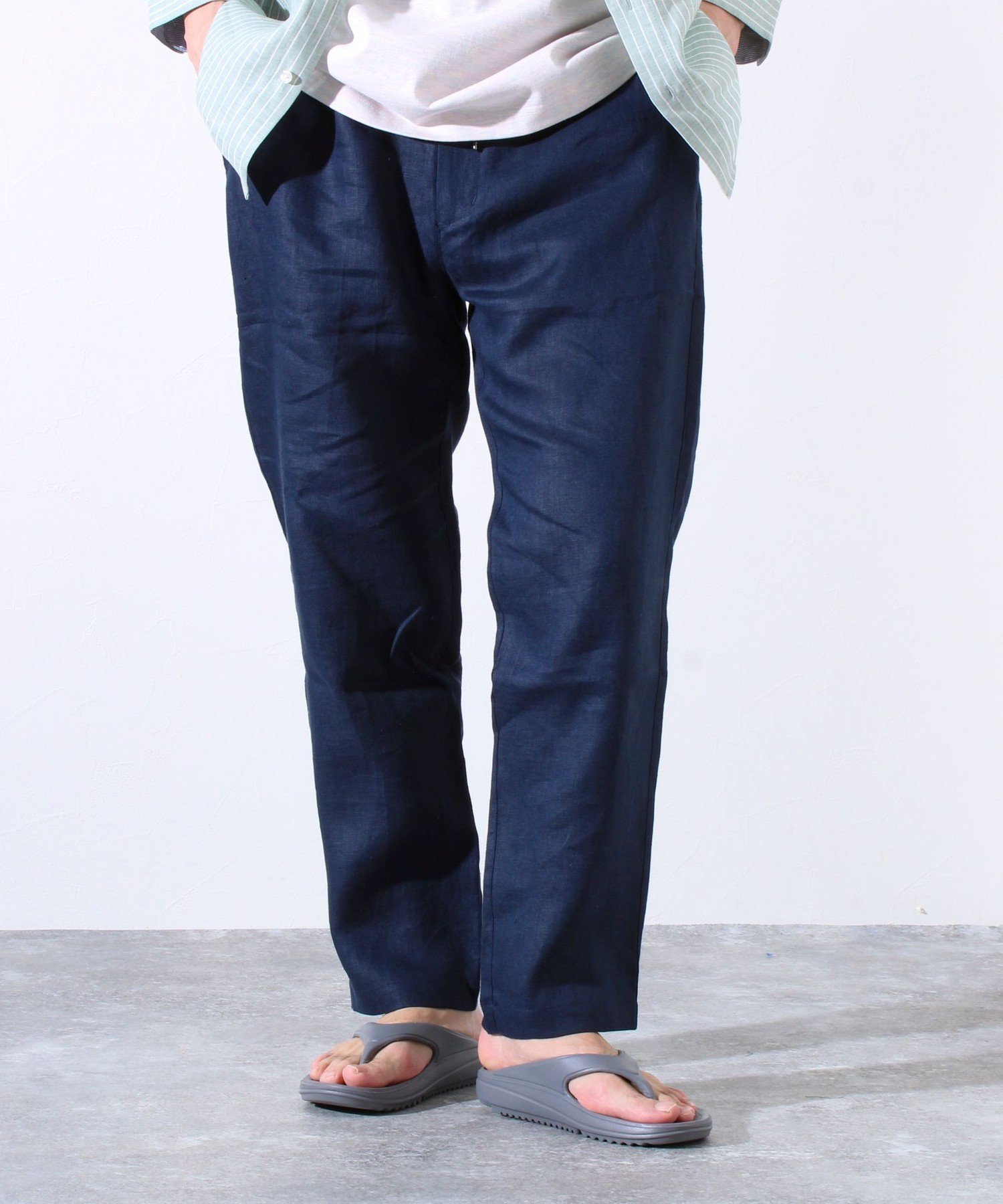 【その他のブランド/Other】の【GLOSTER/グロスター】リネン100% イージーパンツ リラックスフィット 人気、トレンドファッション・服の通販 founy(ファニー) 　ファッション　Fashion　メンズファッション　Fashion for Men　ボトムス　Bottoms　吸水　Absorbent, Quick-Dry　サンダル　Sandals, Summer Shoes　シューズ　Shoes, Footwear　シンプル　Simple, Minimal　スニーカー　Sneakers, Trainers　テーパード　Tapered, Tapered Pants　ドローコード　Drawcord, Drawstring Cord　フィット　Fit, Slim Fit　フレンチ　French, French Style　リネン　Linen, Linen Fabric　リラックス　Relax, Relaxed Fit　ループ　Loop, Loop Knit　おすすめ　Recommended / Our Picks　夏　Summer　 other-1|ID: prp329100004603359 ipo3291000000032742973