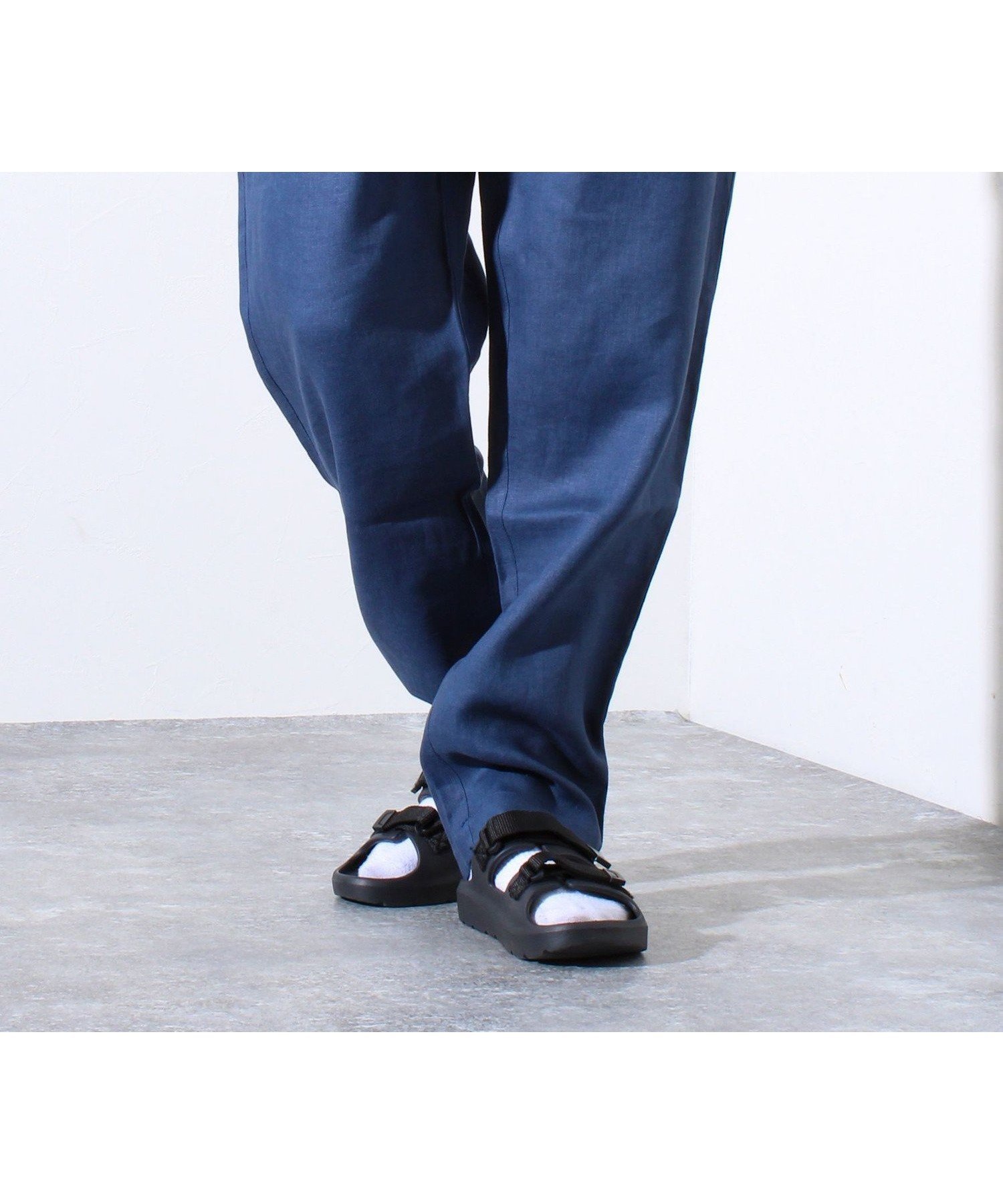 【その他のブランド/Other】の【GLOSTER/グロスター】リネン100% イージーパンツ リラックスフィット インテリア・キッズ・メンズ・レディースファッション・服の通販 founy(ファニー) 　ファッション　Fashion　メンズファッション　Fashion for Men　ボトムス　Bottoms　吸水　Absorbent, Quick-Dry　サンダル　Sandals, Summer Shoes　シューズ　Shoes, Footwear　シンプル　Simple, Minimal　スニーカー　Sneakers, Trainers　テーパード　Tapered, Tapered Pants　ドローコード　Drawcord, Drawstring Cord　フィット　Fit, Slim Fit　フレンチ　French, French Style　リネン　Linen, Linen Fabric　リラックス　Relax, Relaxed Fit　ループ　Loop, Loop Knit　おすすめ　Recommended / Our Picks　夏　Summer　ブルー|ID: prp329100004603359 ipo3291000000032742975