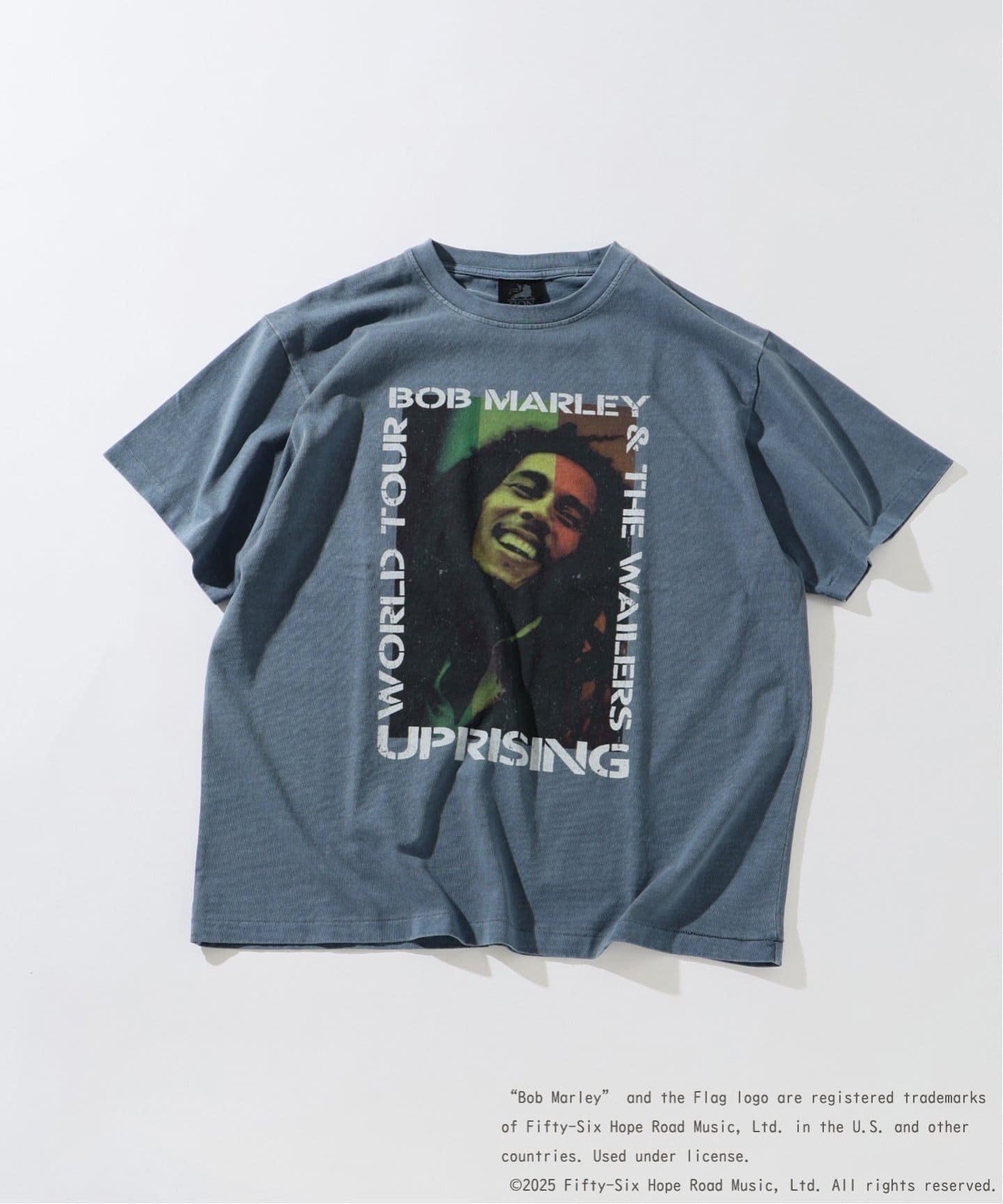 【ジャーナルスタンダード レリューム/JOURNAL STANDARD relume / MEN】のBOB MARLEY / ボブ・マーリー 別注 フェードプリントTシャツ インテリア・キッズ・メンズ・レディースファッション・服の通販 founy(ファニー) 　ファッション　Fashion　メンズファッション　Fashion for Men　ヴィンテージ　Vintage Style　グラフィック　Graphic, Graphic Design　ストーン　Stone, Gem-Like　スペシャル　Special, Limited Edition　トレンド　Trend, Trending Now　ビッグ　Big, Oversized　プリント　Print, Printed Pattern　別注　Limited Edition, Custom Order　夏　Summer　ネイビー|ID: prp329100004603368 ipo3291000000032743120