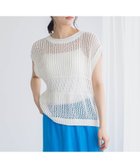 【ドロワット ロートレアモン/Droite Lautreamont】のメッシュニットベスト≪手洗い可能≫ オフホワイト|ID: prp329100004603377 ipo3291000000032743364
