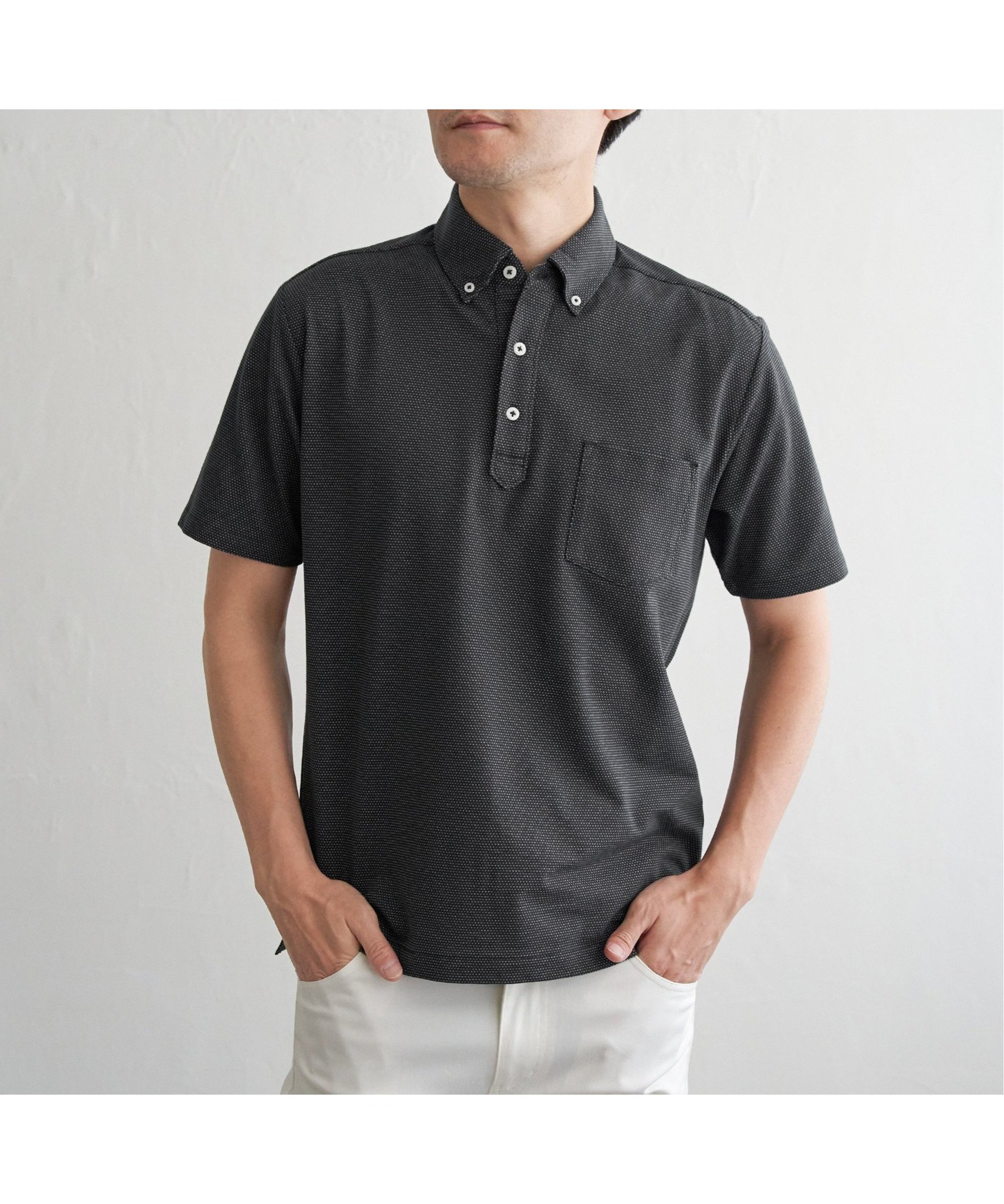 【イッカ/ikka / MEN】の【吸水速乾/イージーケア】アーバンドライ ボタンダウンポロシャツ インテリア・キッズ・メンズ・レディースファッション・服の通販 founy(ファニー) 　ファッション　Fashion　メンズファッション　Fashion for Men　スポーティ　Sporty, Casual Athletic　ダウン　Down, Puffer　ビジネス 仕事 通勤　Business / Work / Commuting　ポロシャツ　Polo Shirt, Collared Tee　レギュラー　Regular, Standard Fit　吸水　Absorbent, Quick-Dry　チャコール|ID: prp329100004603383 ipo3291000000032743543