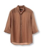 【メンズビギトーキョー/Men's Bigi / MEN】の総柄シアージャカード7分袖オープンカラーシャツ ブラウン|ID: prp329100004603385 ipo3291000000032743578