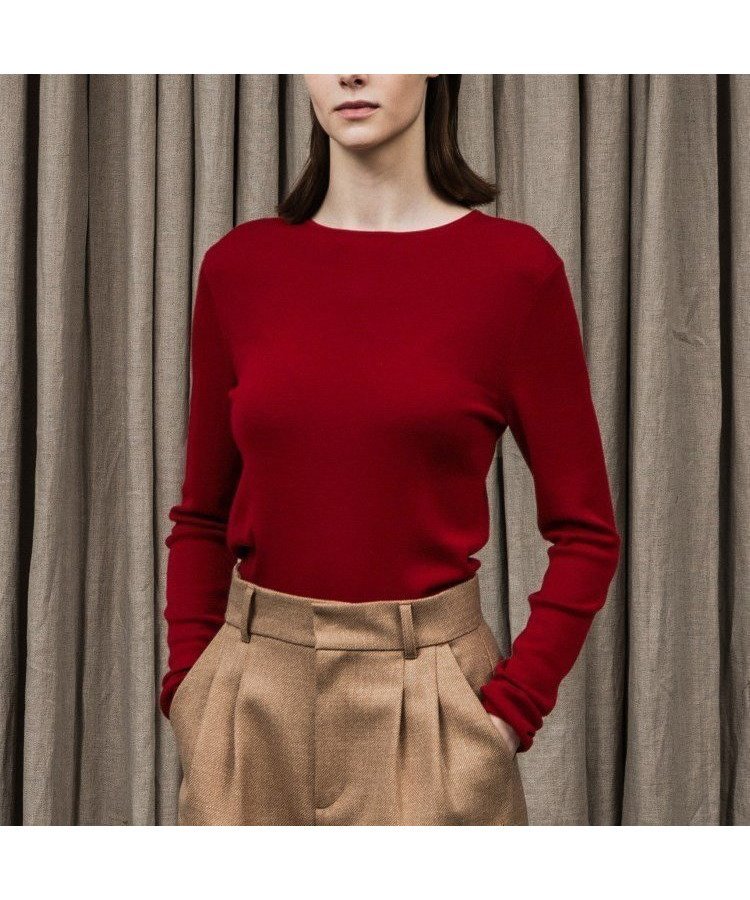 【アンタイトル/UNTITLED】のミレニアムウールニット インテリア・キッズ・メンズ・レディースファッション・服の通販 founy(ファニー) 　ファッション　Fashion　レディースファッション　Fashion for Women　トップス・カットソー　Cut & Sew Tops　ニット　Knit Tops & Sweaters　イタリア　Italy　トレンド　Trend, Trending Now　ベーシック　Basic, Essential　エレガント 上品　Elegant　ワインレッド|ID: prp329100004603405 ipo3291000000032743915