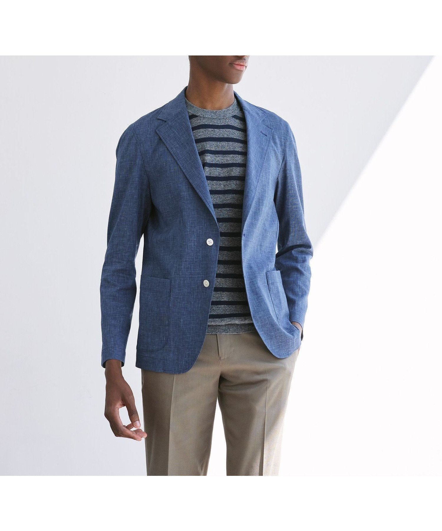 【マッキントッシュ ロンドン/MACKINTOSH LONDON / MEN】のSOLOTEX ストレッチリネンジャケット インテリア・キッズ・メンズ・レディースファッション・服の通販 founy(ファニー) 　ファッション　Fashion　メンズファッション　Fashion for Men　ジャケット　Jacket, Outerwear　ストレッチ　Stretch, Stretchy Fabric　リラックス　Relax, Relaxed Fit　吸水　Absorbent, Quick-Dry　夏　Summer　旅行　Travel　春　Spring　秋　Autumn　ネイビー|ID: prp329100004603417 ipo3291000000032744324
