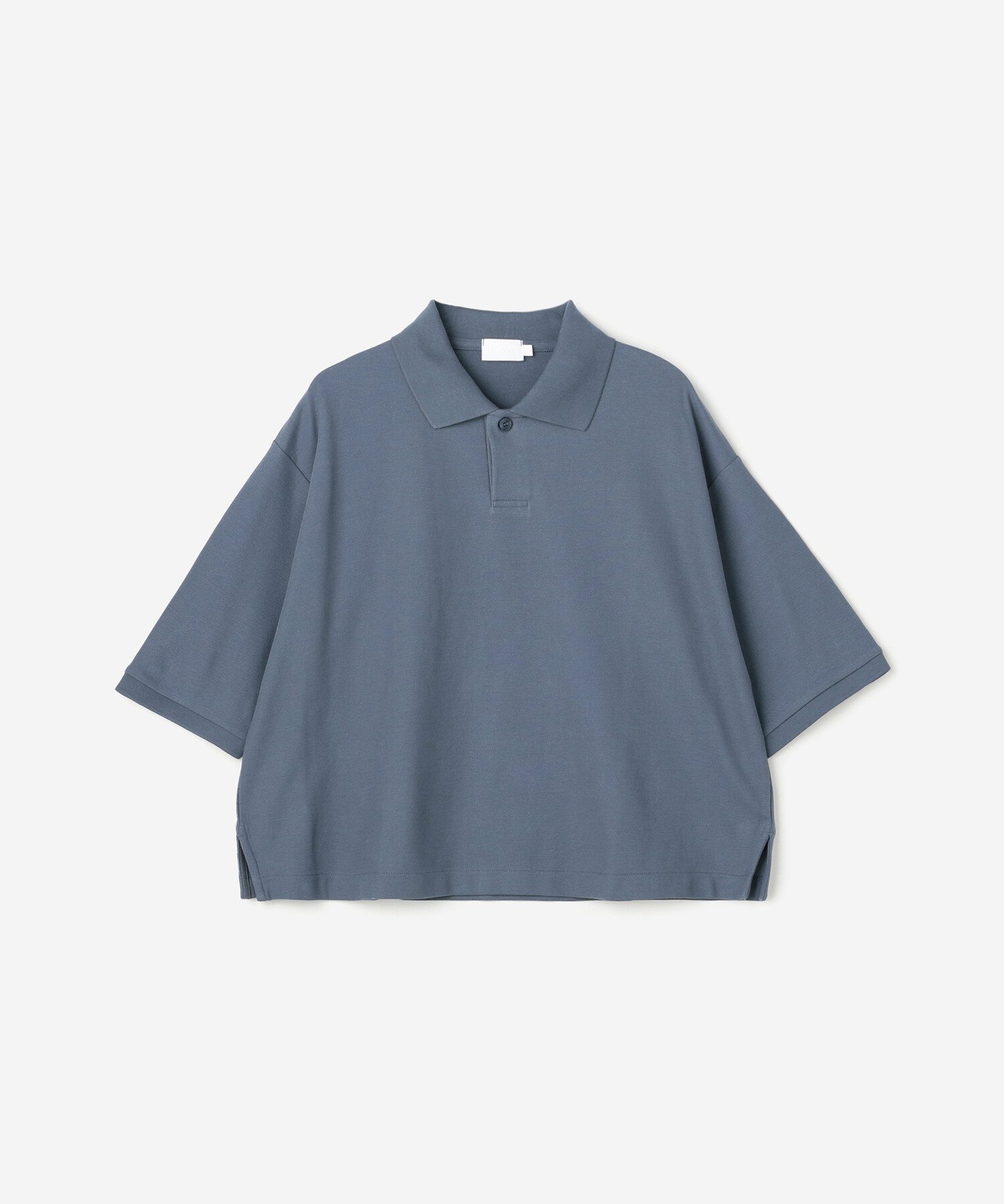 【ビショップ/Bshop】のコットンピケ ショートポロシャツ WOMEN インテリア・キッズ・メンズ・レディースファッション・服の通販 founy(ファニー) 　ファッション　Fashion　レディースファッション　Fashion for Women　トップス・カットソー　Cut & Sew Tops　シャツ・ブラウス・オフィスカジュアル　Elegant Blouses & Button-Ups　ポロシャツ・きれいめカジュアル　Smart-Casual Polo Tops　ショート　Short, Short Length　ストレッチ　Stretch, Stretchy Fabric　バランス　Balance, Style Balance　ポロシャツ　Polo Shirt, Collared Tee　ワイド　Wide, Wide Fit　半袖　Short Sleeve, Half Sleeve　BLUE系1|ID: prp329100004603421 ipo3291000000032744437