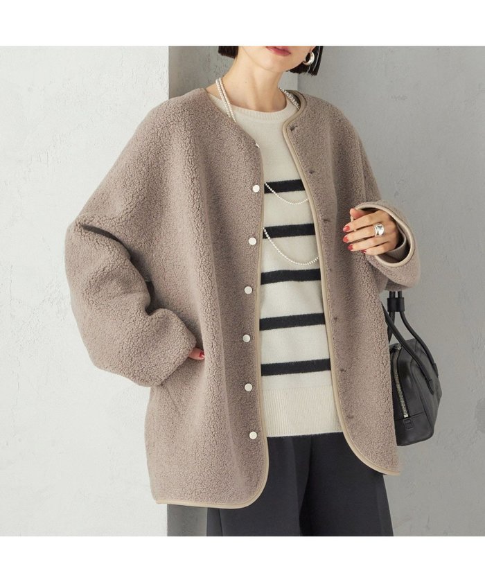 【シップス フォー ウィメン/SHIPS】の【一部WEB限定】 手洗い可能 NEW リバーシブル ボア ブルゾン インテリア・キッズ・メンズ・レディースファッション・服の通販 founy(ファニー) https://founy.com/ ファッション Fashion レディースファッション Fashion for Women アウター Coat / Outerwear Collection ブルゾンジャケット・スポーティアウター Blouson Jackets カーディガン Cardigan, Knitwear ドット Polka Dot, Dot Pattern ブルゾン Blouson, Bomber Jacket ボンディング Bonding, Bonded Fabric ポケット Pocket, Pocket Detail メタル Metal, Metal Parts リバーシブル Reversible, Two-Sided 2025年 2025 2025-2026秋冬・A/W Autumn/Winter 2025–26 AW25–26 |ID: prp329100004603434 ipo3291000000034558702