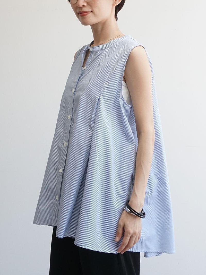 【ファッシュフレン/FASHFREN】のシャープタックノースリーブシャツ 人気、トレンドファッション・服の通販 founy(ファニー) 　ファッション　Fashion　レディースファッション　Fashion for Women　トップス・カットソー　Cut & Sew Tops　キャミソール&ノースリーブ　Camisoles & Sleeveless Tops　シャツ・ブラウス・オフィスカジュアル　Elegant Blouses & Button-Ups　ギャザー　Gathered, Ruffled　クール　Cool, Chic　ノースリーブ　Sleeveless, No-Sleeve　 other-1|ID: prp329100004603439 ipo3291000000032744620