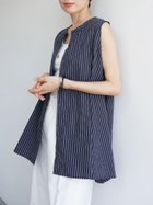 【ファッシュフレン/FASHFREN】のシャープタックノースリーブシャツ ネイビー|ID: prp329100004603439 ipo3291000000032744623