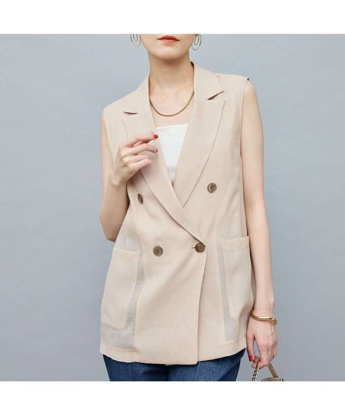 【ノーリーズ/NOLLEY'S】のリネン風シアージレ インテリア・キッズ・メンズ・レディースファッション・服の通販 founy(ファニー) https://founy.com/ ファッション Fashion レディースファッション Fashion for Women アウター Coat / Outerwear Collection トップス・カットソー Cut & Sew Tops ベスト&ジレ / 重ね着スタイル Vests & Gilets 2025年 2025 2025-2026秋冬・A/W Autumn/Winter 2025–26 AW25–26 おすすめ Recommended / Our Picks シアー Sheer, See-Through リネン Linen, Linen Fabric 夏 Summer |ID: prp329100004603441 ipo3291000000032744650