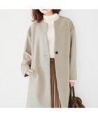 【アンタイトル/UNTITLED】の【日本製】カシミヤ混ノーカラーコート ベージュ|ID: prp329100004603451 ipo3291000000032744766