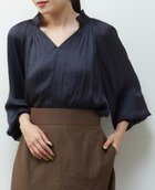 【ティアラ/Tiara】の《定番》2wayフリルネックギャザーブラウス 人気、トレンドファッション・服の通販 founy(ファニー) ファッション Fashion レディースファッション Fashion for Women トップス・カットソー Cut & Sew Tops シャツ・ブラウス・オフィスカジュアル Elegant Blouses & Button-Ups クラシカル Classical, Vintage-Inspired サテン Satin, Glossy Fabric セットアップ Set-Up, Coordinated Outfit ハイネック High Neck, Mock Neck エレガント 上品 Elegant 定番 Standard, Basic Item thumbnail ネイビー|ID: prp329100004603465 ipo3291000000032745061