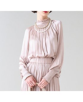 【ティアラ/Tiara】の《定番》2wayフリルネックギャザーブラウス 人気、トレンドファッション・服の通販 founy(ファニー) ファッション Fashion レディースファッション Fashion for Women トップス・カットソー Cut & Sew Tops シャツ・ブラウス・オフィスカジュアル Elegant Blouses & Button-Ups クラシカル Classical, Vintage-Inspired サテン Satin, Glossy Fabric セットアップ Set-Up, Coordinated Outfit ハイネック High Neck, Mock Neck エレガント 上品 Elegant 定番 Standard, Basic Item |ID:prp329100004603466