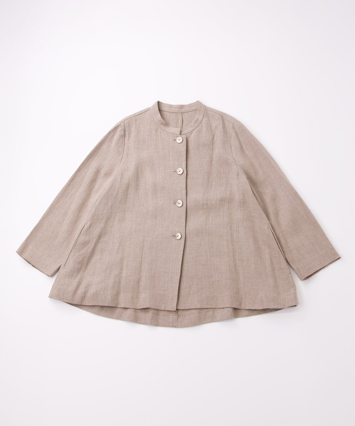 【その他のブランド/Other】のリネンキャンバスジャケット 人気、トレンドファッション・服の通販 founy(ファニー) 　ファッション　Fashion　レディースファッション　Fashion for Women　アウター　Coat / Outerwear Collection　レディースジャケット・軽アウター　Jackets　オリエンタル　Oriental Pattern　ヘムライン　Hemline, Bottom Cut　ラウンド　Round, Round Neck　 other-1|ID: prp329100004603596 ipo3291000000032747404