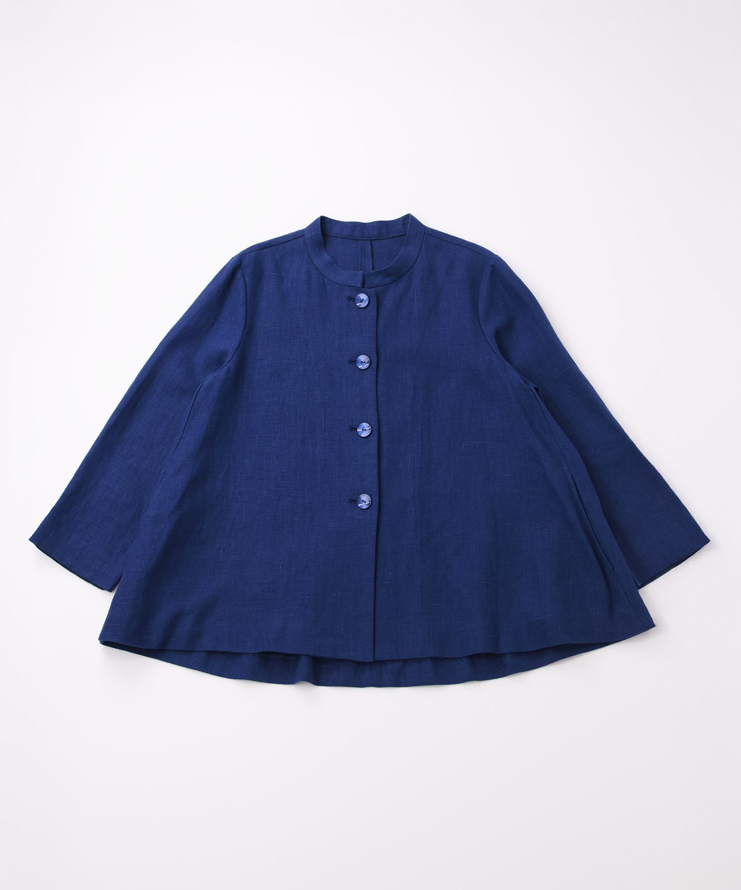【その他のブランド/Other】のリネンキャンバスジャケット インテリア・キッズ・メンズ・レディースファッション・服の通販 founy(ファニー) 　ファッション　Fashion　レディースファッション　Fashion for Women　アウター　Coat / Outerwear Collection　レディースジャケット・軽アウター　Jackets　オリエンタル　Oriental Pattern　ヘムライン　Hemline, Bottom Cut　ラウンド　Round, Round Neck　コン|ID: prp329100004603596 ipo3291000000032747417
