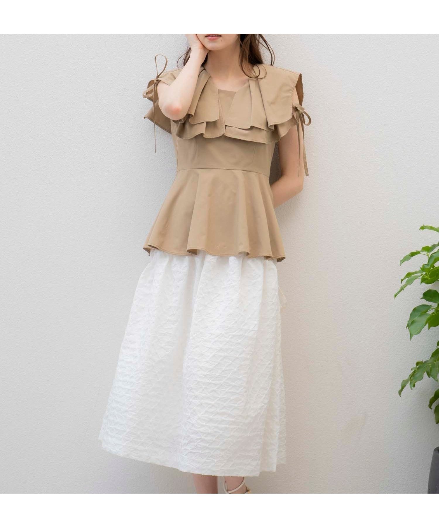 【ノエラ/Noela】のジャカードギャザースカート インテリア・キッズ・メンズ・レディースファッション・服の通販 founy(ファニー) 　ファッション　Fashion　レディースファッション　Fashion for Women　スカート　Skirts　トレンド　Trend, Trending Now　ベスト　Vest, Waistcoat　ポケット　Pocket, Pocket Detail　オフホワイト|ID: prp329100004603597 ipo3291000000032747423
