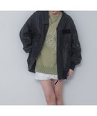 【ジーナシス/JEANASiS】のリバーシブルフライトジャケット ブラックデニム×カーキ|ID: prp329100004603621 ipo3291000000032747886