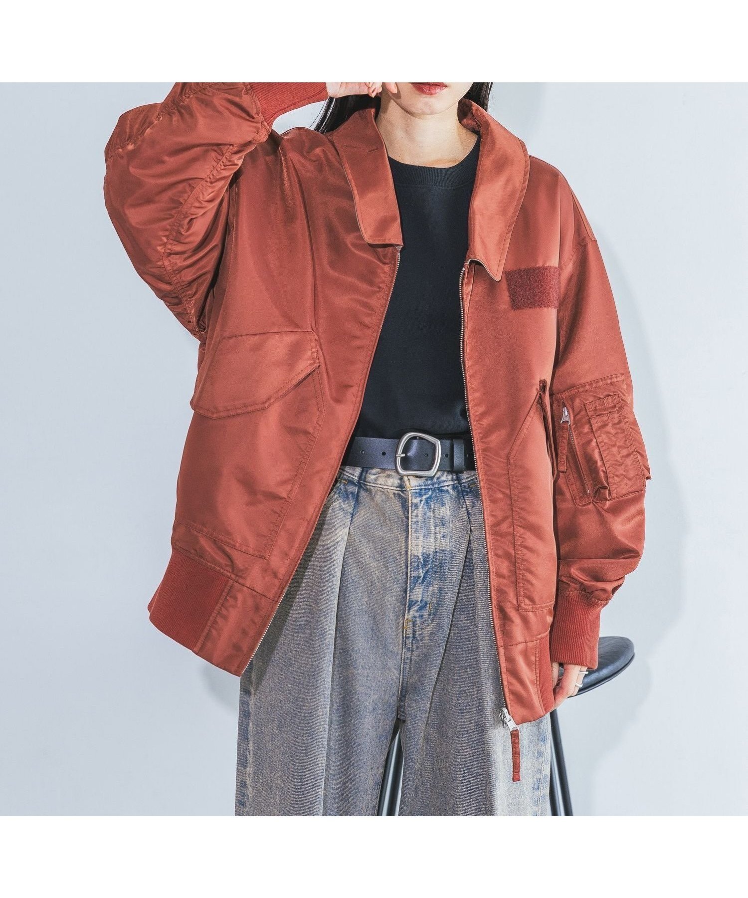 【ジーナシス/JEANASiS】のリバーシブルフライトジャケット インテリア・キッズ・メンズ・レディースファッション・服の通販 founy(ファニー) 　ファッション　Fashion　レディースファッション　Fashion for Women　アウター　Coat / Outerwear Collection　レディースジャケット・軽アウター　Jackets　インナー　Innerwear　ヴィンテージ　Vintage Style　春　Spring　コーティング　Coating, Coated Finish　ショート　Short, Short Length　ジャケット　Jacket, Outerwear　ストーン　Stone, Gem-Like　とろみ　Fluid, Flowy Fabric　デニム　Denim, Jeans Material　ブリーチ　Bleach, Washed Finish　プリント　Print, Printed Pattern　ベーシック　Basic, Essential　ボトム　Bottoms, Lower Wear　ミリタリー　Military, Army Style　リバーシブル　Reversible, Two-Sided　レース　Lace, Lace Fabric　冬　Winter / This Winter　おすすめ　Recommended / Our Picks　ベージュ系その他|ID: prp329100004603621 ipo3291000000032747889
