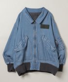 【ジーナシス/JEANASiS】のリバーシブルフライトジャケット ブルー×チャコールグレー|ID: prp329100004603621 ipo3291000000032747897